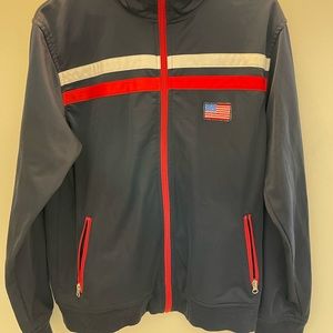 Killer retro team USA futbol soccer track jacket